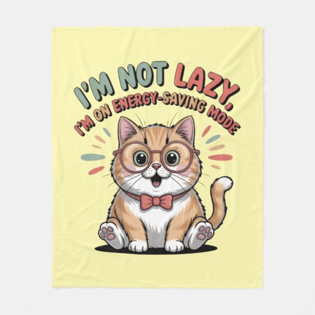 Cat in Energy Saving Mode Fleecedecke (Vorderseite)