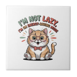 Cat in Energy Saving Mode Fliese