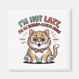 Cat in Energy Saving Mode Magnet