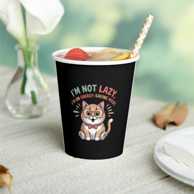 Cat in Energy Saving Mode Pappbecher (In Situ)
