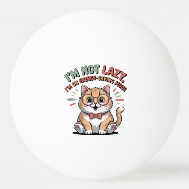 Cat in Energy Saving Mode Tischtennisball (Vorderseite)