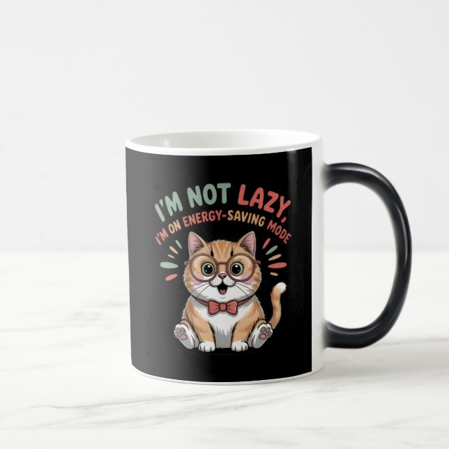 Cat in Energy Saving Mode Verwandlungstasse (Rechts)