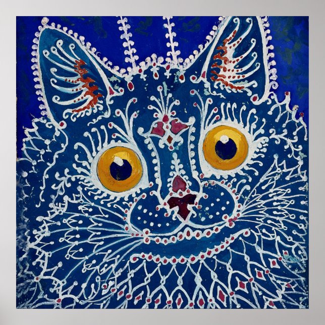 "Cat in Gothic Style" von Louis Wain Poster (Vorne)