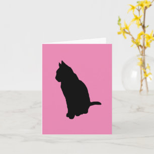 Cat In Position Silhouette Vector ausschneiden Karte