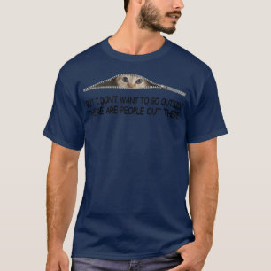 Cat In Pouch Art für Katzen und Kitesurfer T-Shirt