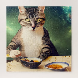 Cat in Space Eating Puzzle