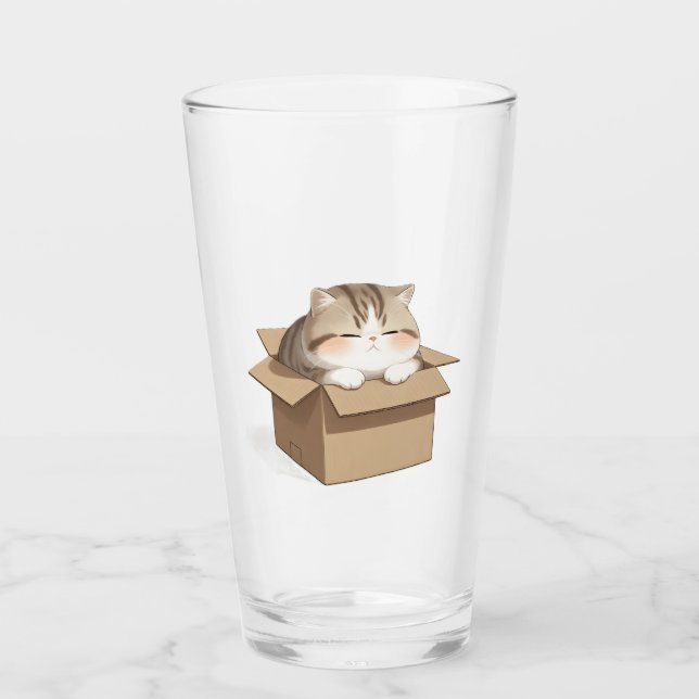 Cat In the box Glas (Vorderseite)