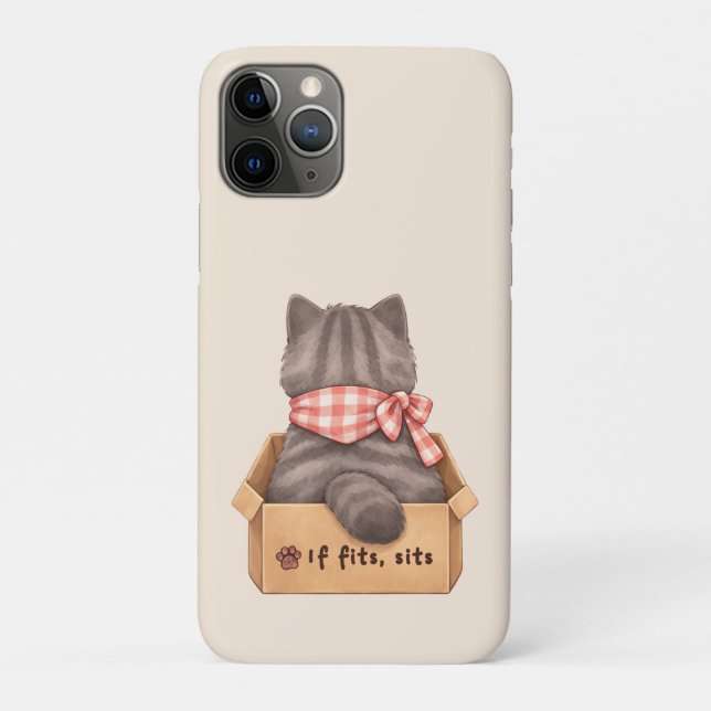 Cat in The Box iPhone Case (Rückseite)