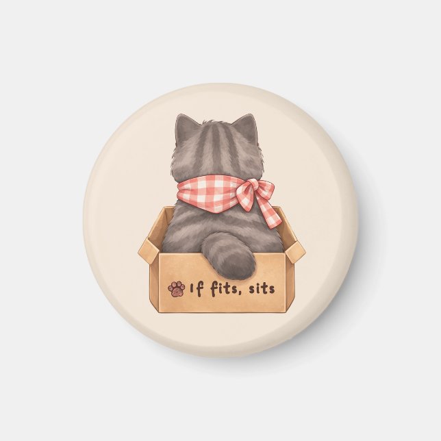 Cat in The Box Magnet (Vorne)