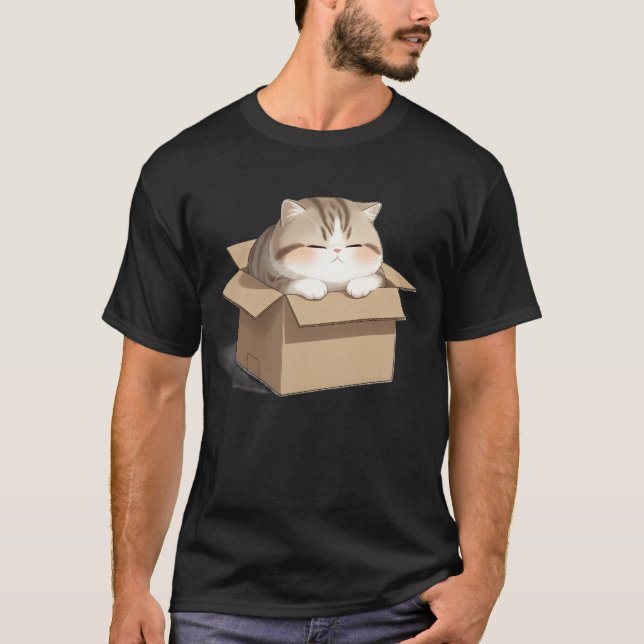 Cat in the Box Shirt (Vorderseite)