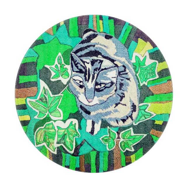 Cat in the garden schneidebrett (Vorderseite)