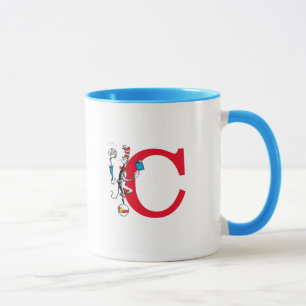 Cat in the Hat Balancing Act Monogramm C Tasse