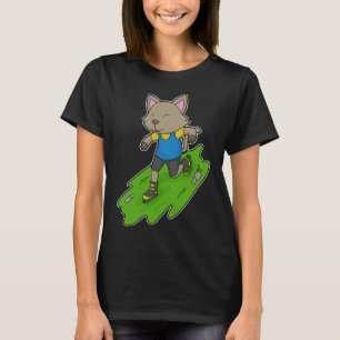Cat Inline Skaten Roller Skate T-Shirt