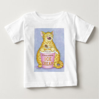 CAT isst Eiscreme Baby T-shirt