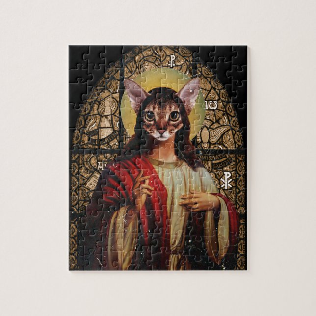 Cat Jesus Puzzle (Vertikal)