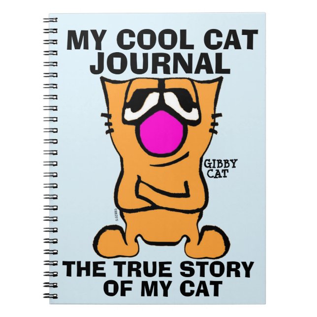 CAT JOURNAARY DIARY for kids, GIBBY CAT Notizblock (Vorderseite)