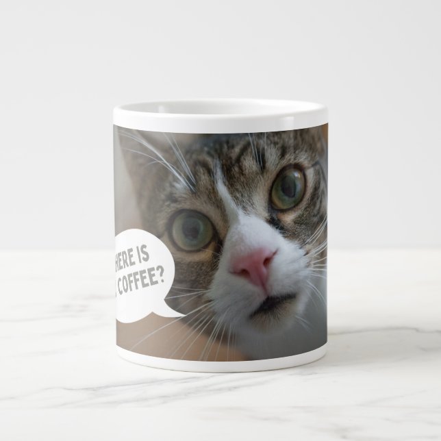 Cat-Kaffee-Tasse Jumbo-Tasse (Vorderseite)