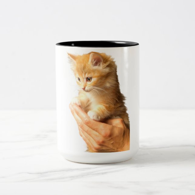 Cat-Kaffee-Tasse Zweifarbige Tasse (Mittel)