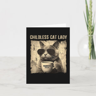 Cat Kamala 2024 Harris - Childless Cat Lady Vintag Karte