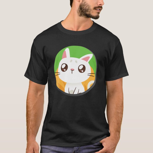 Cat Kawaii Cartoon Lovely Kitten Süße Tier Lover T-Shirt (Vorderseite)