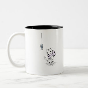 Cat Kawaii Feline Little Cat Tender Chibi Zweifarbige Tasse