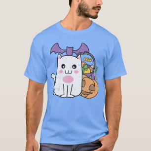 Cat Kawaii Lazy Halloween Kostüm Niedlich Kitten T T-Shirt
