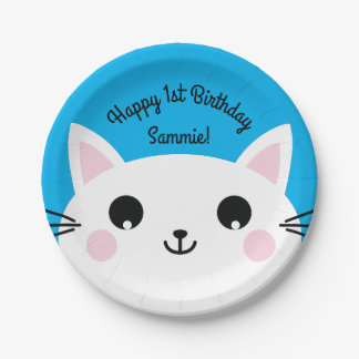 Cat Kids Geburtstagsparty Niedlich Kitty Pappteller
