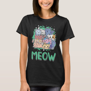 Cat Kitten Animal Puff Cat Mama T-Shirt