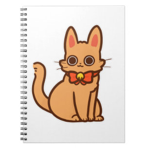 Cat Kitten Cartoon Ginger Cat Niedlich Kitty Anime Notizblock