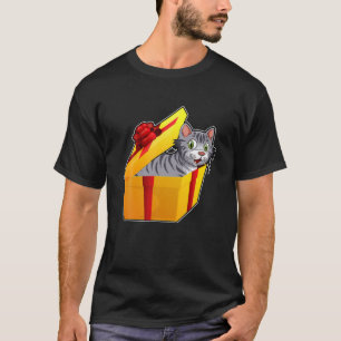 Cat Kitten Christmas Geschenkbox Süße Tier X-Mas T-Shirt