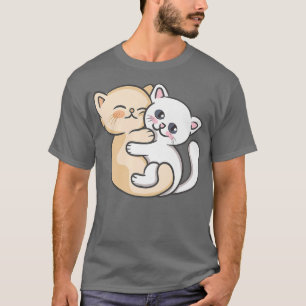 Cat Kitten Cuddling Niedlich Kawaii Anime Kawaii J T-Shirt