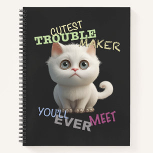 Cat Kitten Cuttest Trouble Niedlicher Spaß Notizbuch