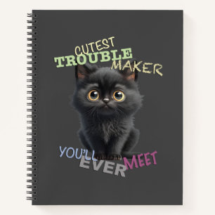 Cat Kitten Cuttest Trouble Niedlicher Spaß Notizbuch