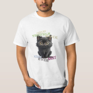 Cat Kitten Cuttest Trouble Niedlicher Spaß T-Shirt