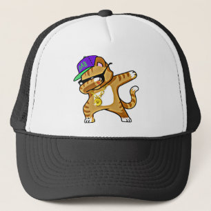 Cat Kitten Dab Hoodie Trucker Hat Truckerkappe