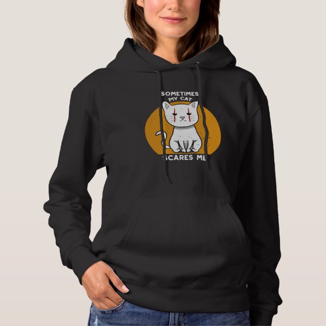 Cat Kitten Halloween For Crazy Cat Hoodie (Vorderseite)