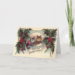 Cat Kitten Holly Feiertagskarte