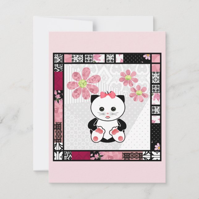 Cat kitten Illustration Kinder kindisch drucken (Vorderseite)