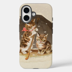 Cat Kitten kitty antiken Vintag hübsch niedlich iPhone 16 Hülle