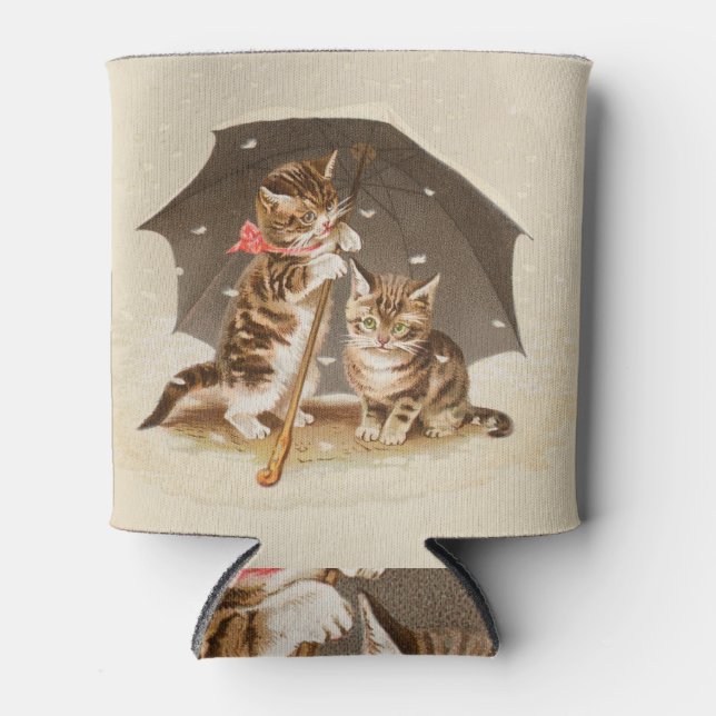 Cat Kitten kitty antiken Vintag hübsch niedlich Dosenkühler (Vorderseite)