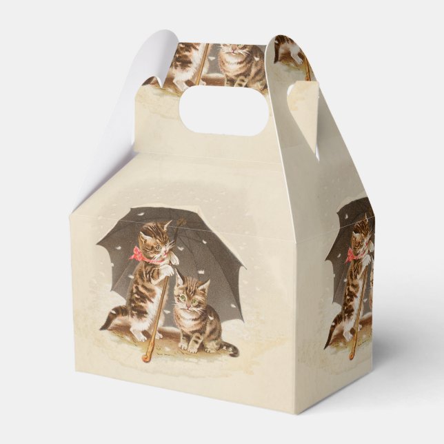 Cat Kitten kitty antiken Vintag hübsch niedlich Geschenkschachtel (Vorderseite)