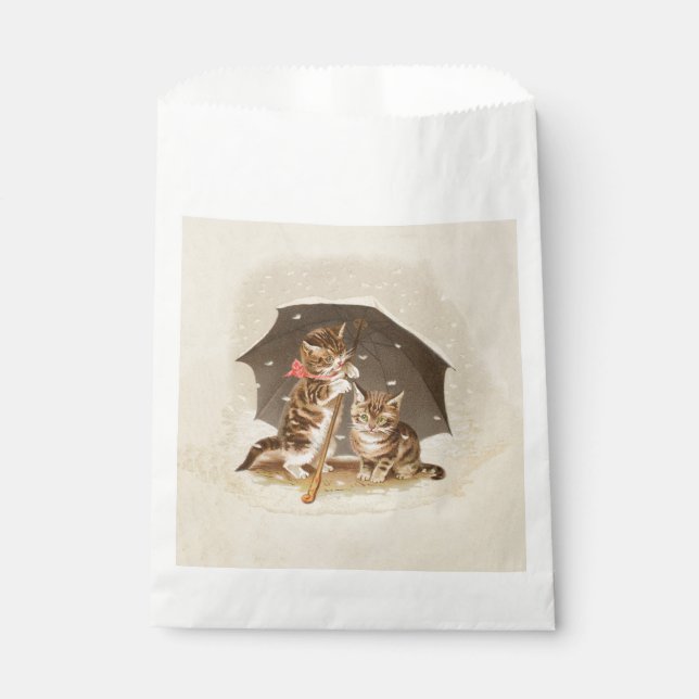 Cat Kitten kitty antiken Vintag hübsch niedlich Geschenktütchen (Vorderseite)