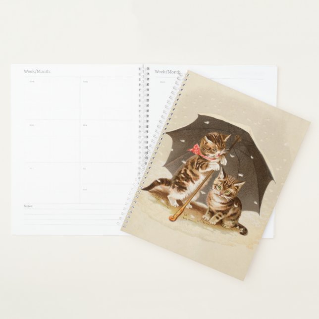 Cat Kitten kitty antiken Vintag hübsch niedlich Planer (Anzeige)