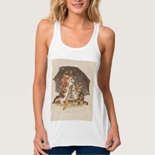Cat Kitten kitty antiken Vintag hübsch niedlich Tank Top