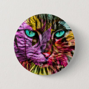 Cat Kitten Künstlerisch Button