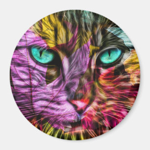 Cat Kitten Künstlerisch Magnet