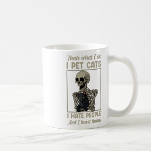 Cat Kitten Lover Grumpy Skull Kitty Pet Eigentümer Kaffeetasse