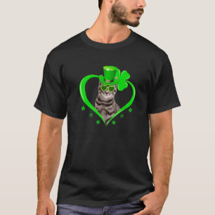 Cat Kitten Lover St Patrick's Day Kleeblatt Kitty T-Shirt