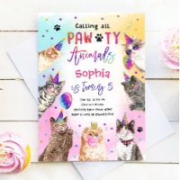 Cat Kitten Party Pawty Animals Girl Geburtstag
