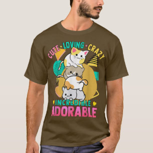 Cat Kitten Pile Niedlich Kawaii Love Crazy Adorabl T-Shirt